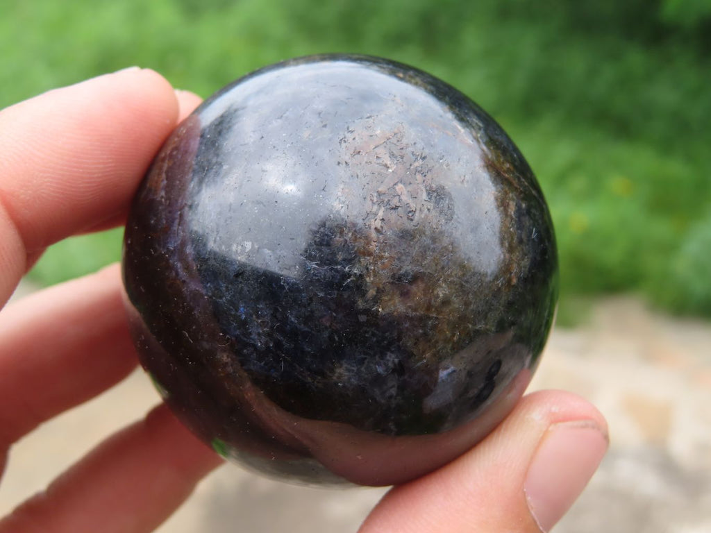 Polished Iolite Water Sapphire Spheres x 3 From Madagascar - TopRock