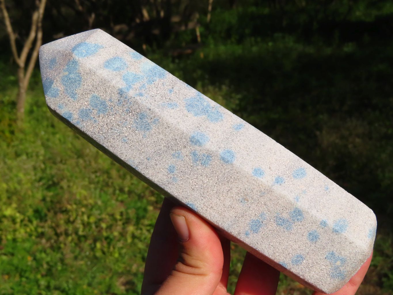 Polished Blue Spotted Spinel Crystal Points x 3 From Madagascar - TopRock