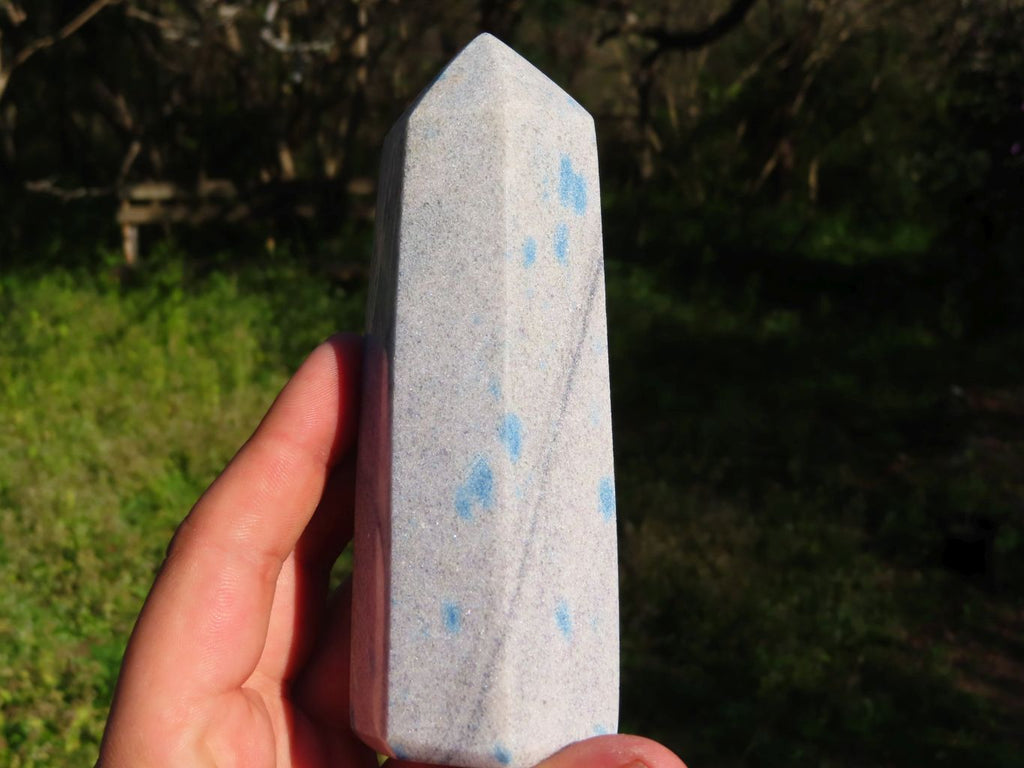 Polished Blue Spotted Spinel Crystal Points x 3 From Madagascar - TopRock