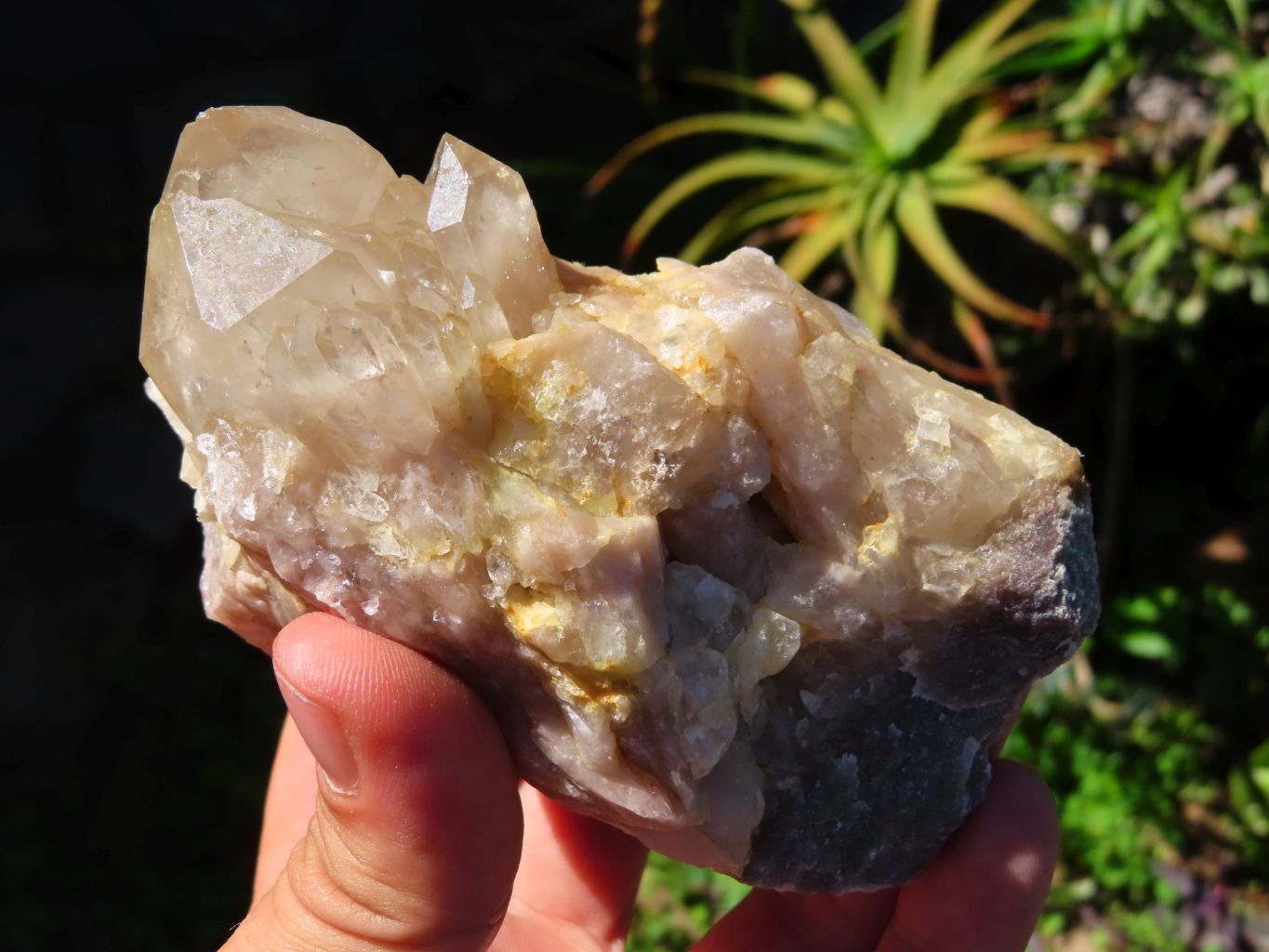 Natural Smokey Phantom Quartz Clusters x 2 From Lwena, Congo - TopRock