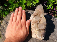 Natural Smokey Phantom Quartz Clusters x 2 From Lwena, Congo - TopRock