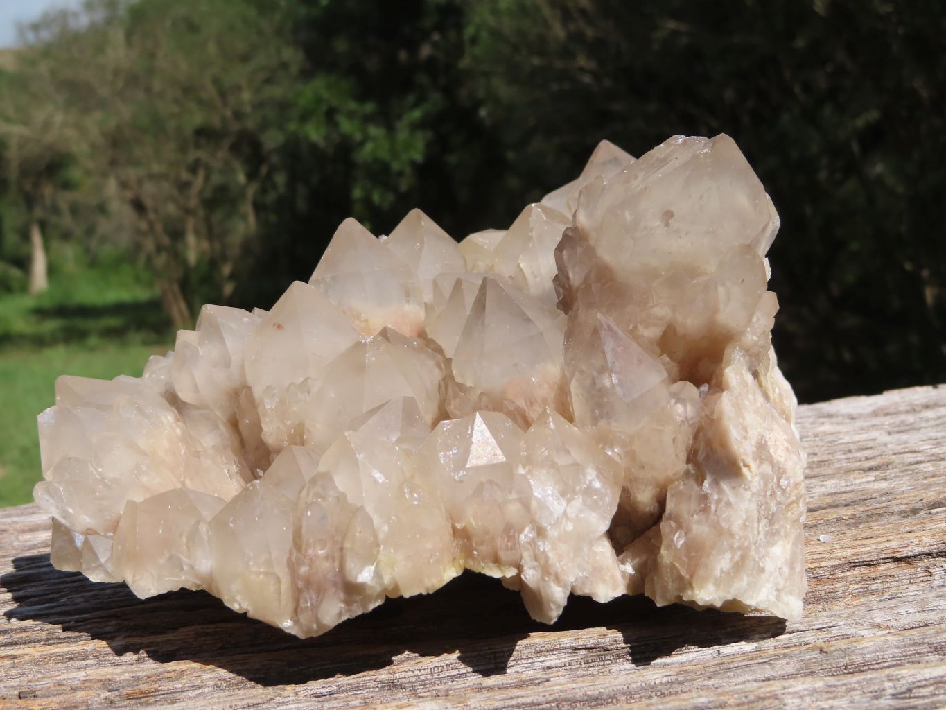 Natural Smokey Cascading Phantom Quartz Cluster x 1 From Luena, Congo - TopRock