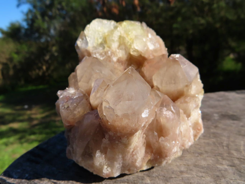 Natural Smokey Phantom Quartz Clusters x 2 From Lwena, Congo - TopRock