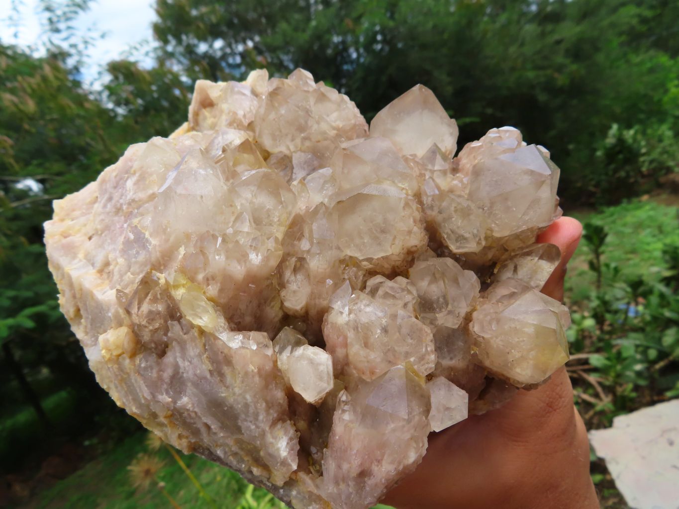 Natural Smokey Phantom Quartz Cluster x 1 From Lwena, Congo - TopRock