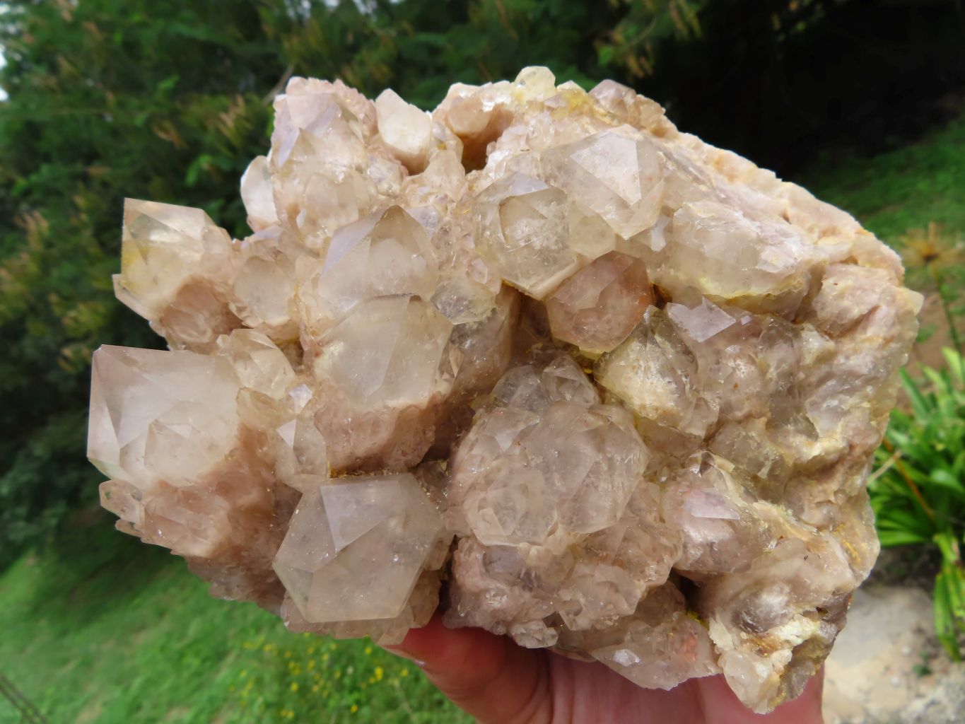 Natural Smokey Phantom Quartz Cluster x 1 From Lwena, Congo - TopRock