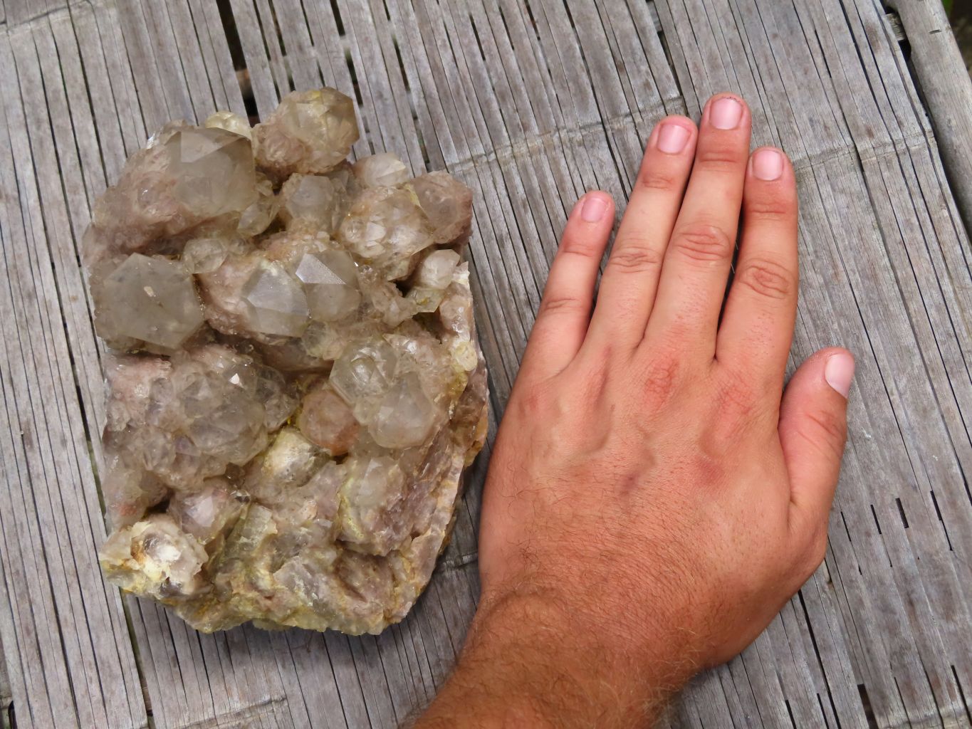 Natural Smokey Phantom Quartz Cluster x 1 From Lwena, Congo - TopRock