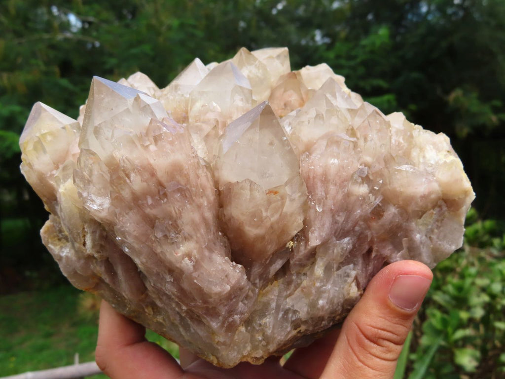 Natural Smokey Phantom Quartz Cluster x 1 From Lwena, Congo - TopRock
