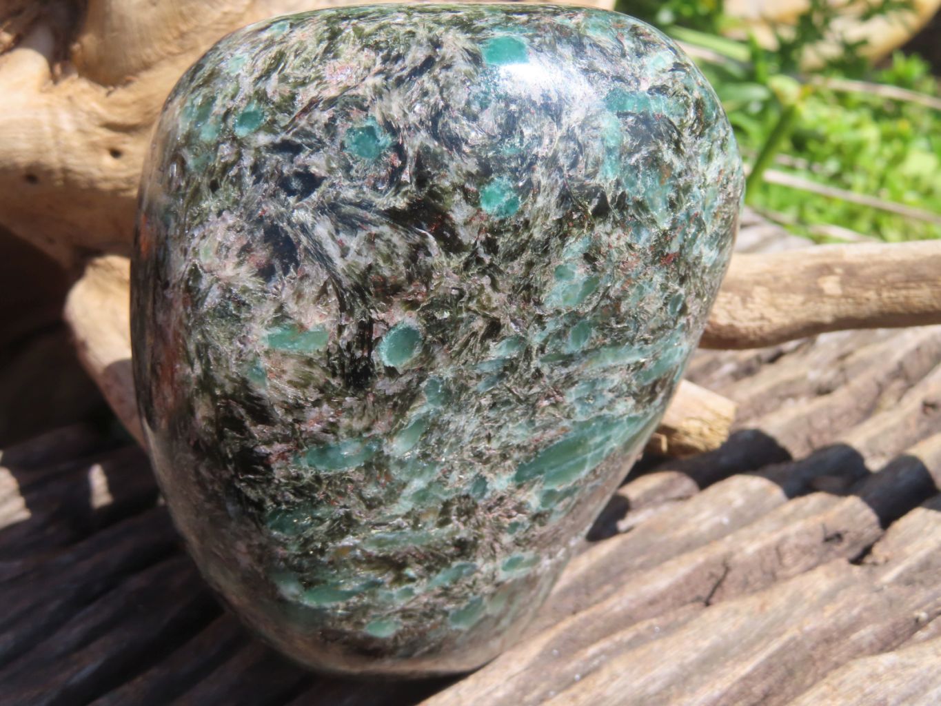 Polished Green Emerald in Matrix Standing Free Forms x 2 From Zimbabwe - TopRock