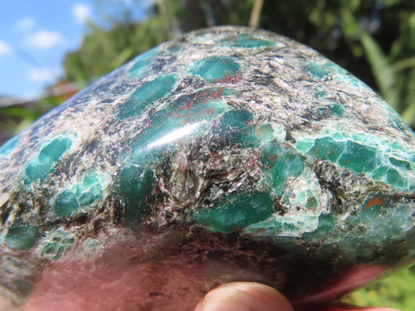 Polished Green Emerald in Matrix Standing Free Forms x 2 From Zimbabwe - TopRock