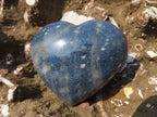 Polished  Lazulite Medium Hearts x 6 From Madagascar - TopRock