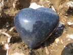Polished  Lazulite Medium Hearts x 6 From Madagascar - TopRock