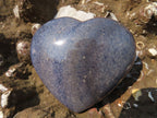 Polished  Lazulite Medium Hearts x 6 From Madagascar - TopRock