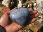 Polished  Lazulite Medium Hearts x 6 From Madagascar - TopRock