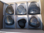 Polished  Lazulite Medium Hearts x 6 From Madagascar - TopRock