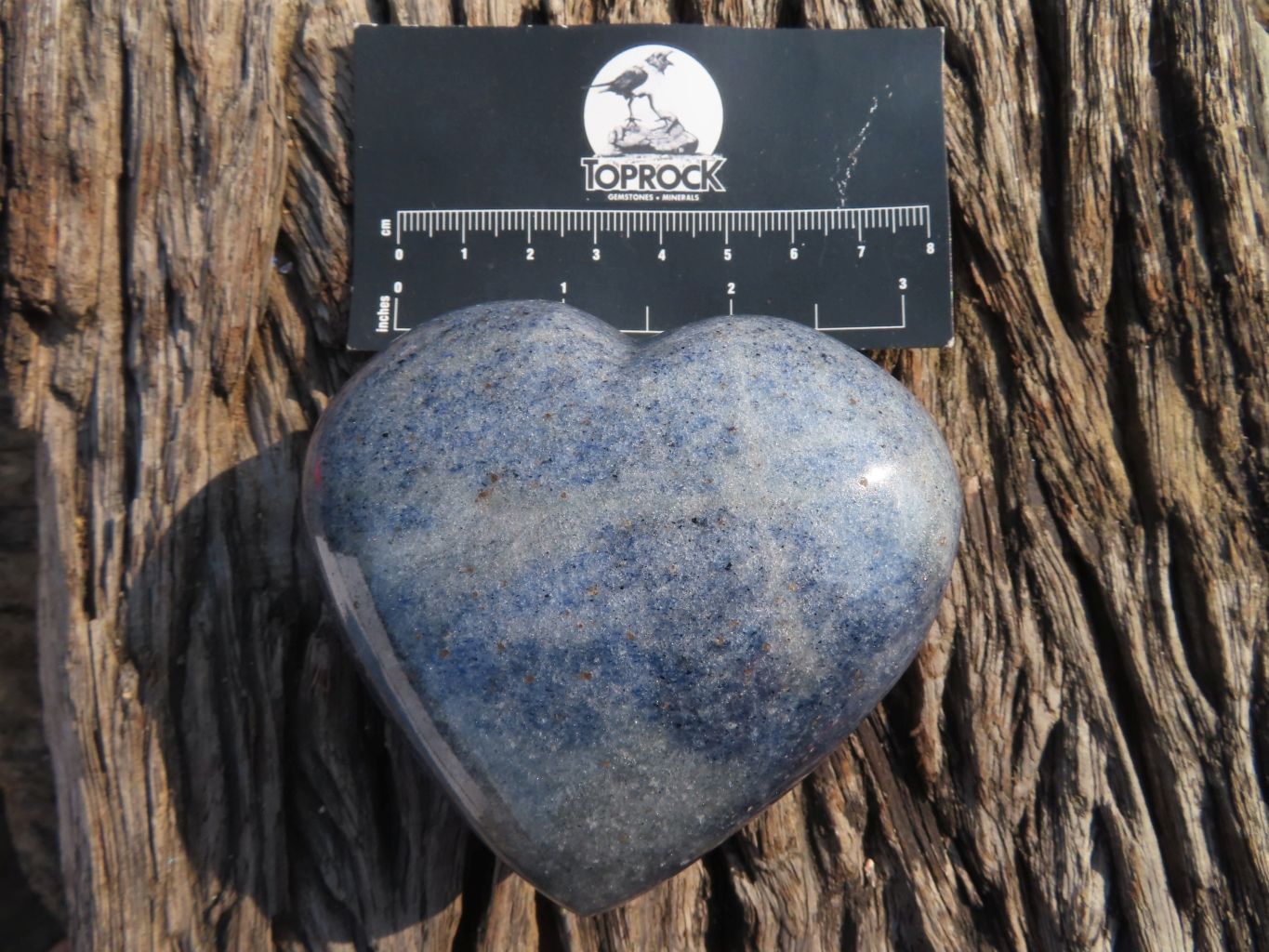 Polished  Lazulite Medium Hearts x 6 From Madagascar - TopRock