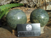 Polished Banded Fuchsite Spheres x 2 From Madagascar - TopRock