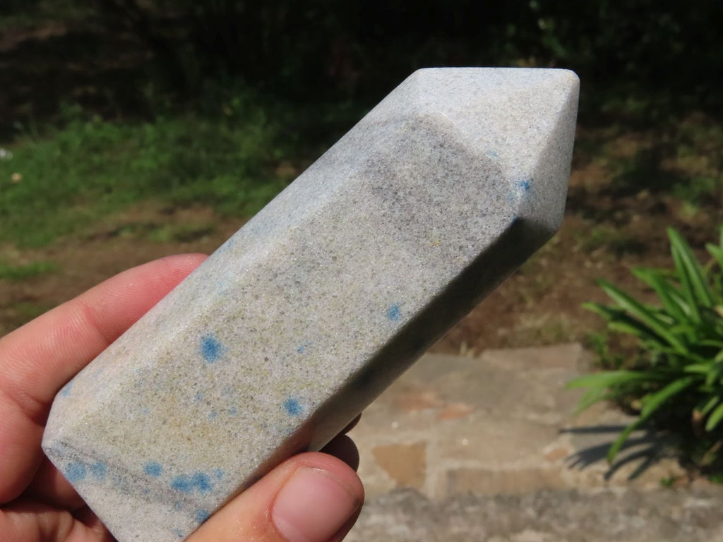 Polished Blue Spotted Spinel Crystal Points x 2 From Madagascar - TopRock