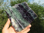Polished Semi Translucent Watermelon Fluorite Slices x 2 From Uis, Namibia - TopRock