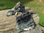 Polished Semi Translucent Watermelon Fluorite Slices x 2 From Uis, Namibia - TopRock
