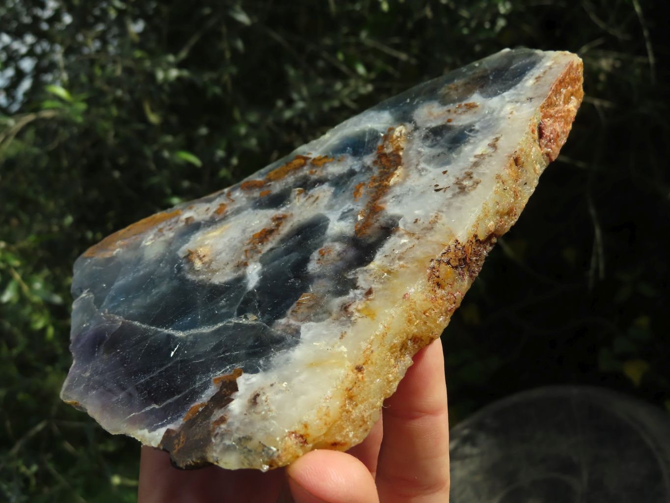 Polished Semi Translucent Watermelon Fluorite Slices x 2 From Uis, Namibia - TopRock