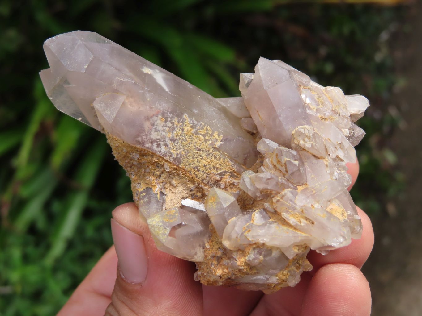 Natural Red Hematoid Phantom Quartz Crystals x 8 From Zimbabwe - TopRock