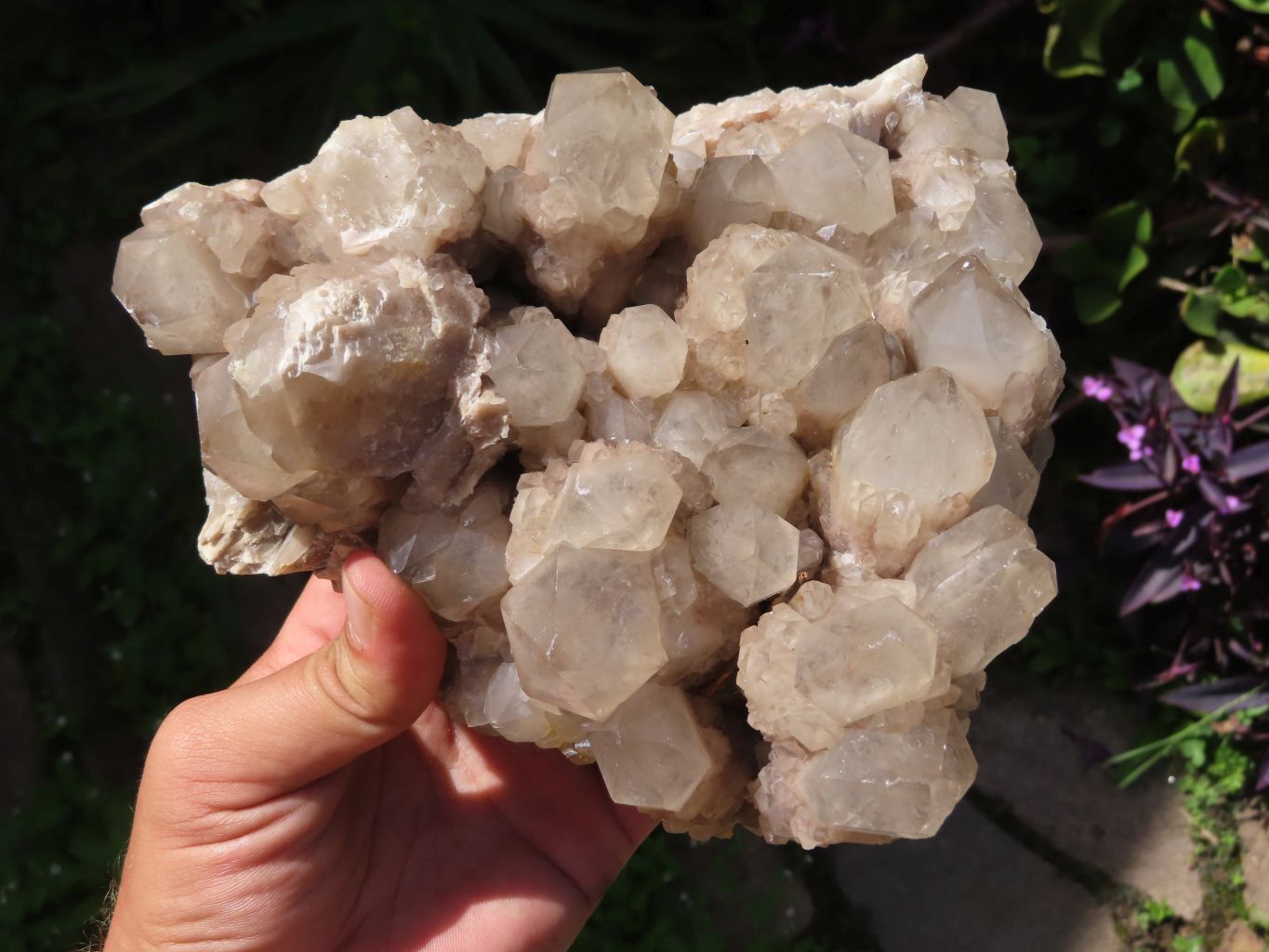 Natural Smokey Cascading Phantom Quartz Cluster x 1 From Luena, Congo - TopRock