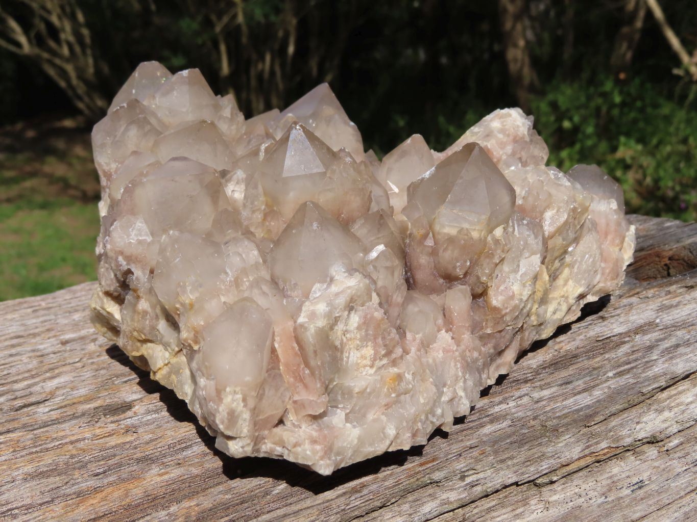 Natural Smokey Cascading Phantom Quartz Cluster x 1 From Luena, Congo - TopRock