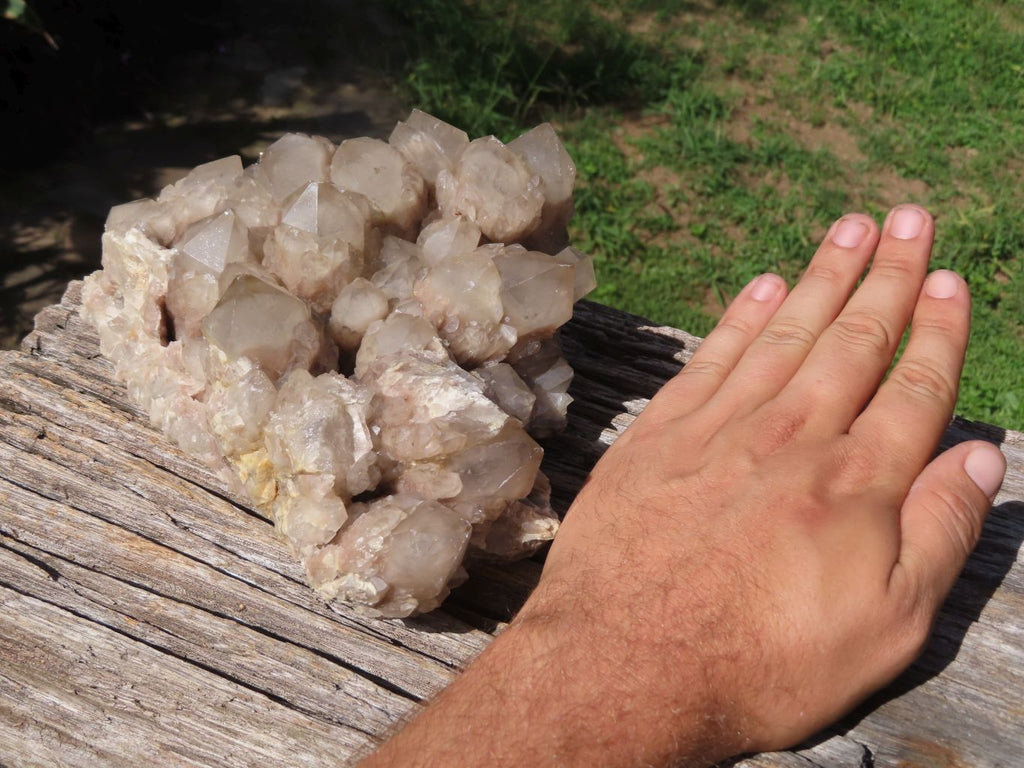 Natural Smokey Cascading Phantom Quartz Cluster x 1 From Luena, Congo - TopRock