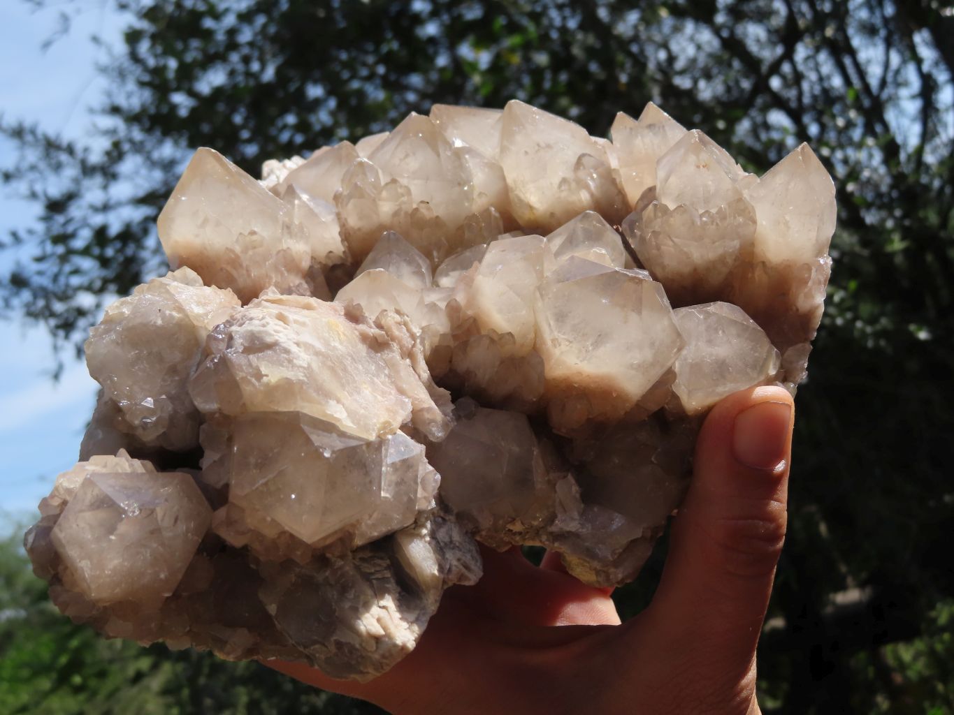 Natural Smokey Cascading Phantom Quartz Cluster x 1 From Luena, Congo - TopRock