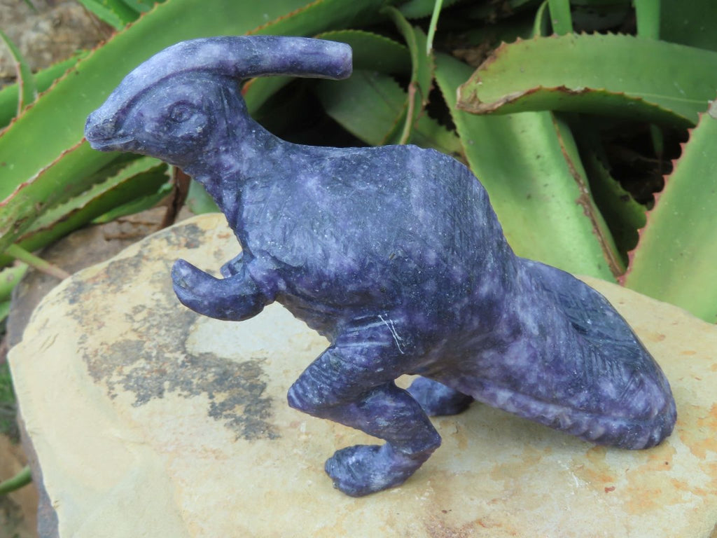 Polished Lepidolite Dinosaur Carving x 1 From Zimbabwe - TopRock