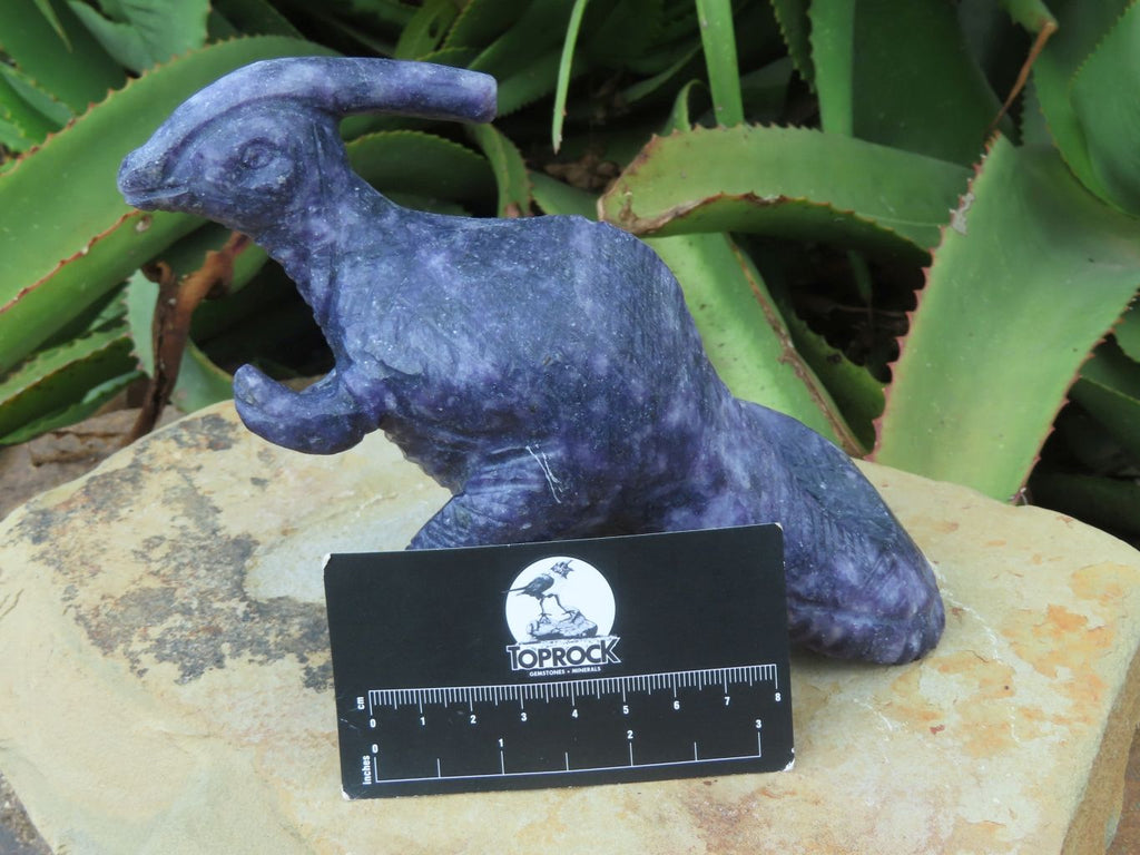 Polished Lepidolite Dinosaur Carving x 1 From Zimbabwe - TopRock