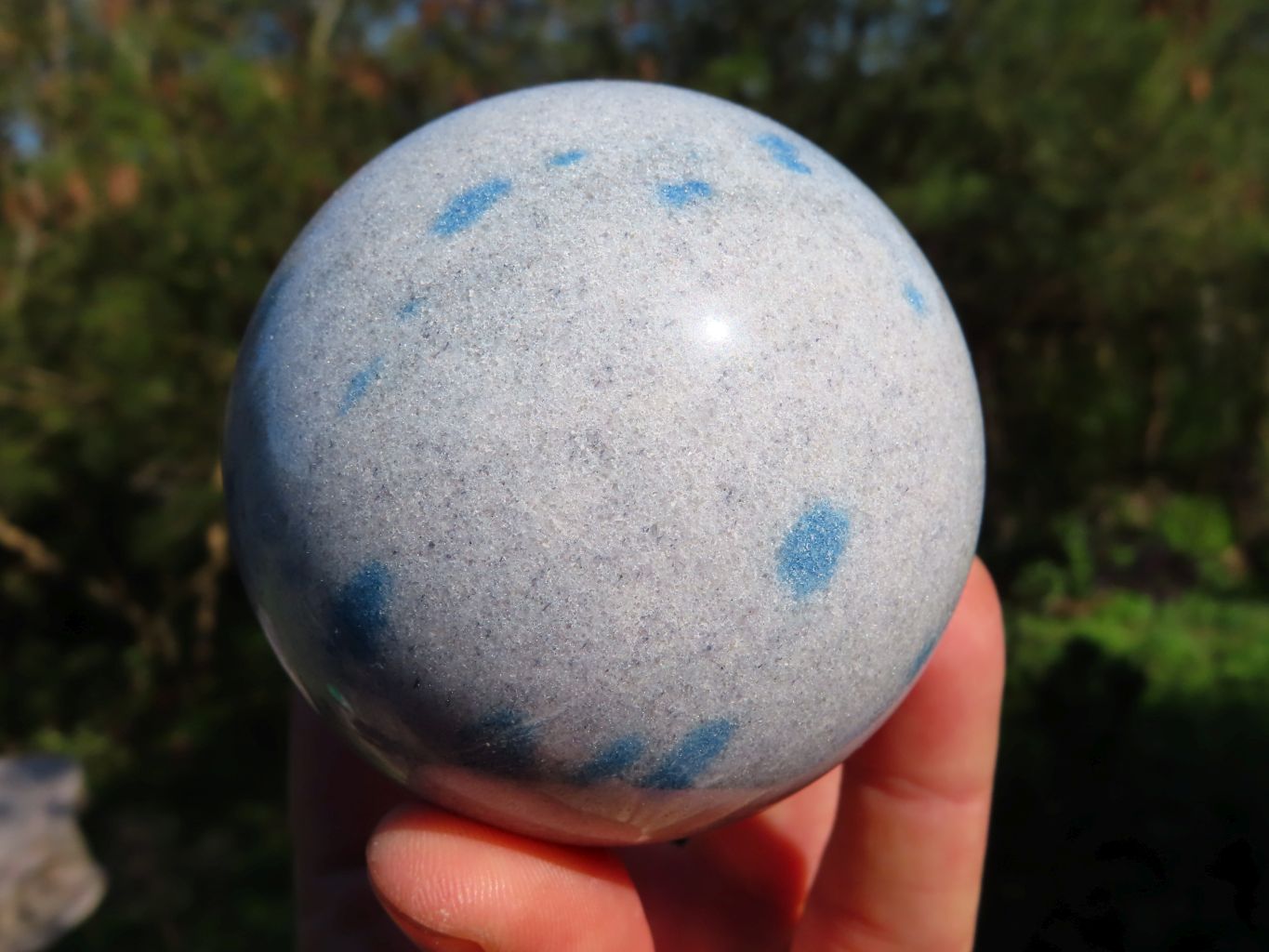 Polished Blue Spotted Spinel Spheres x 6 From Madagascar - TopRock