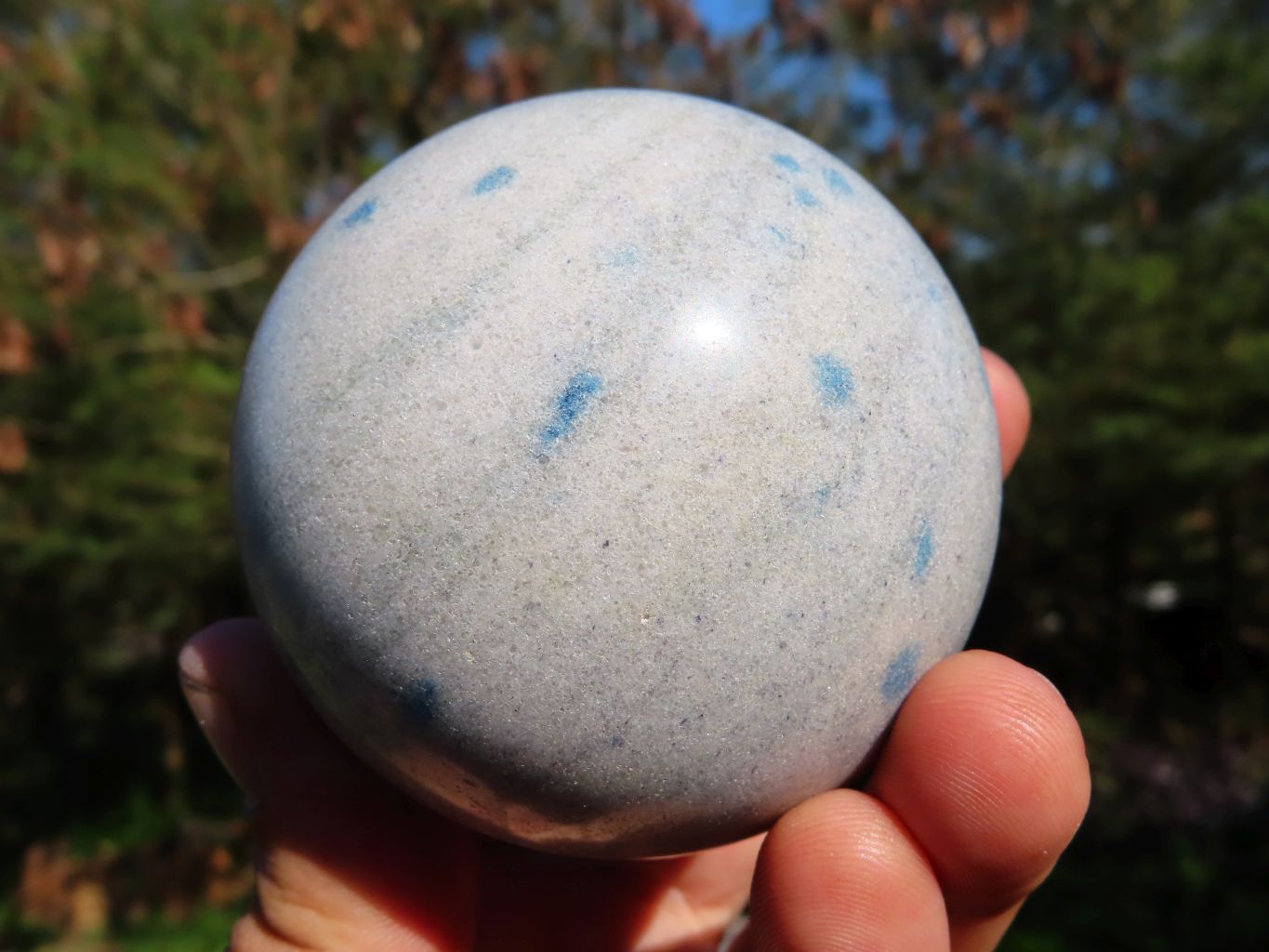 Polished Blue Spotted Spinel Spheres x 6 From Madagascar - TopRock