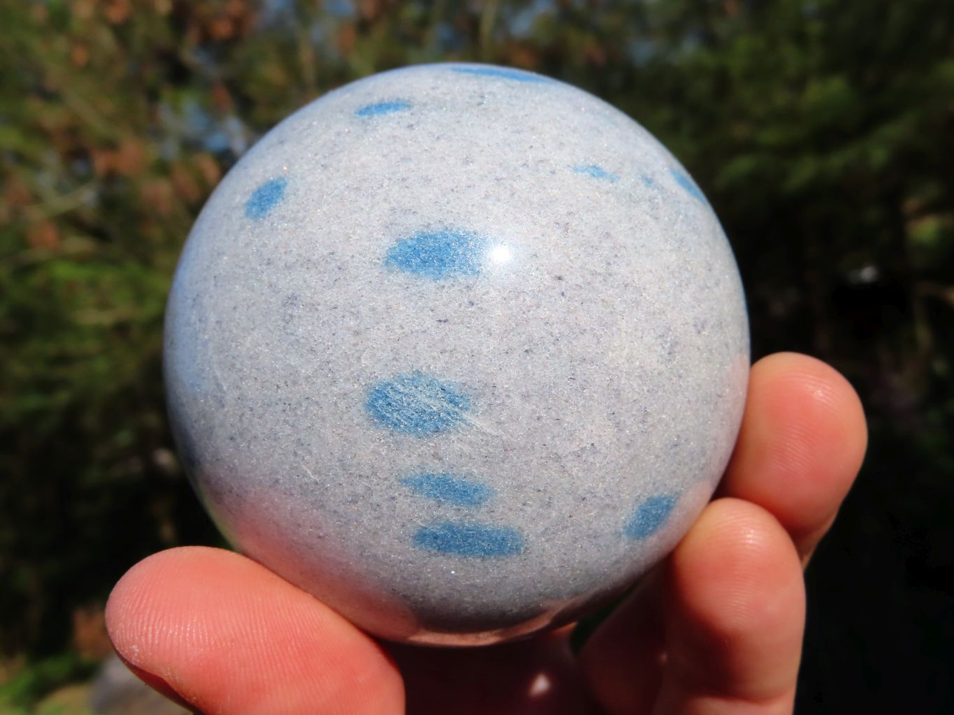 Polished Blue Spotted Spinel Spheres x 6 From Madagascar - TopRock