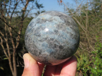 Polished  Blue Spinel Spotted Quartz Spheres x 3 From Madagascar - TopRock