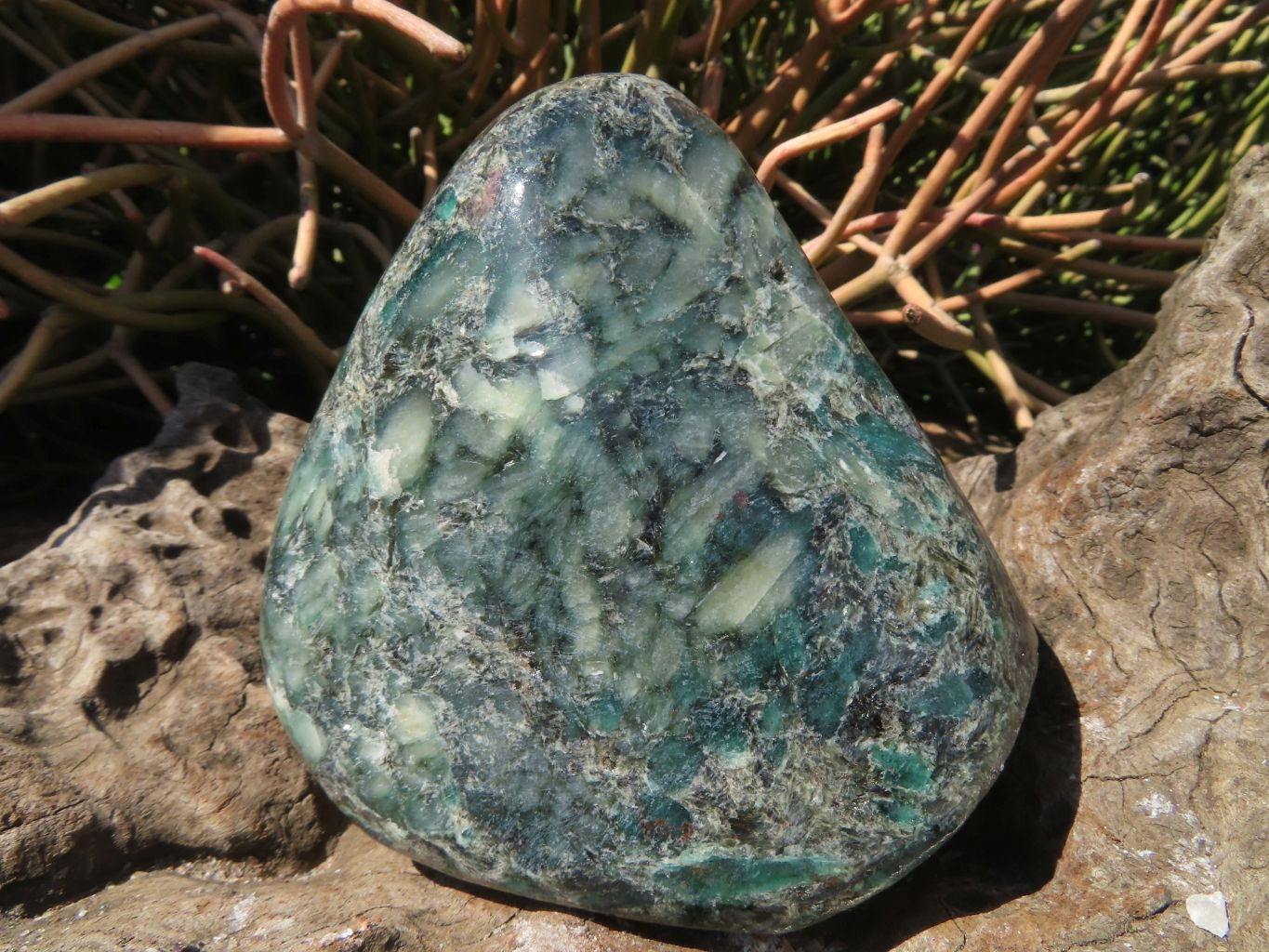 Polished Emeralds In Matrix Free Forms x 2 From Sandawana, Zimbabwe - TopRock