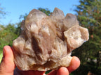 Natural Smokey Phantom Quartz Clusters x 3 From Lwena, Congo - TopRock