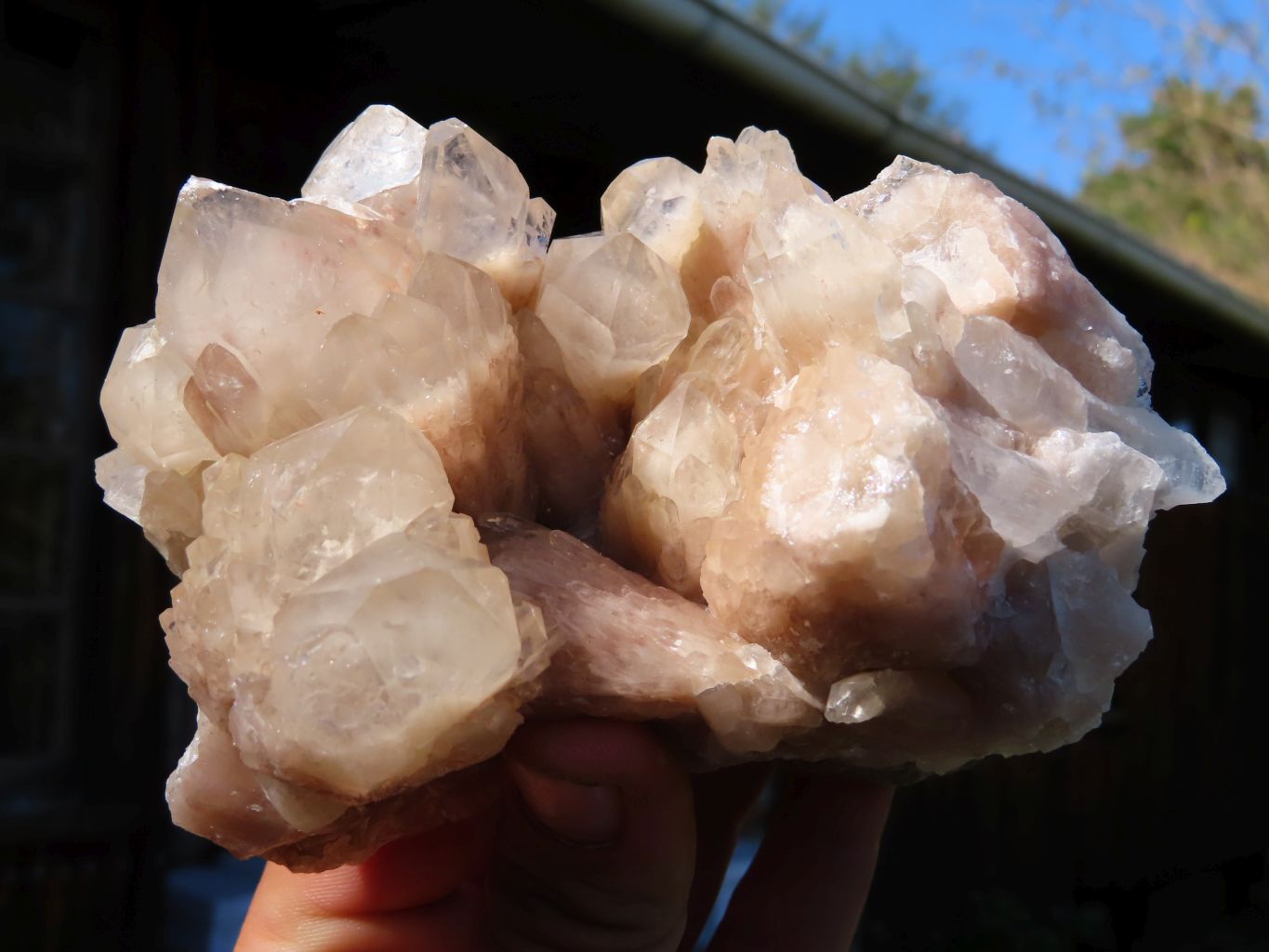 Natural Smokey Phantom Quartz Clusters x 3 From Lwena, Congo - TopRock