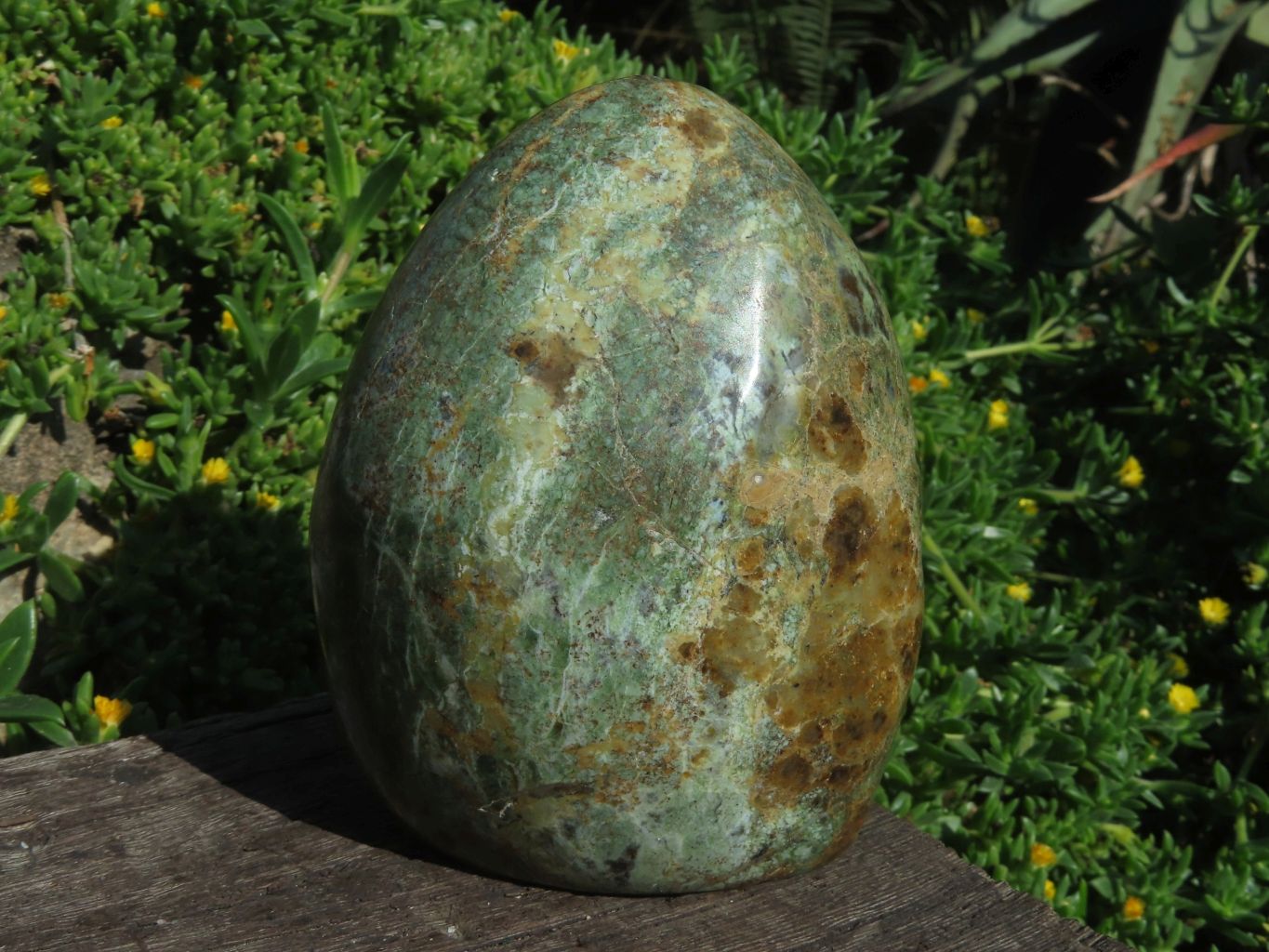 Polished Chrysoprase Standing Free Forms x 3 From Madagascar - TopRock