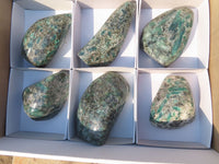 Polished Emeralds In Matrix Free Forms x 6 From Sandawana, Zimbabwe - TopRock