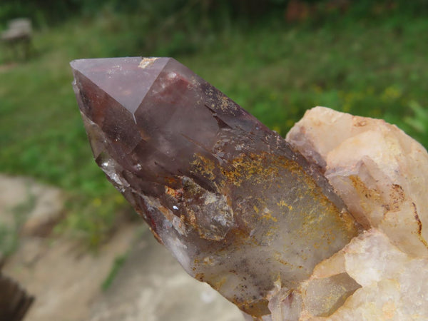 Natural Red Hematoid Quartz Clusters x 3 From Karoi, Zimbabwe - TopRock