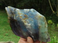 Polished Watermelon Fluorite Slices x 2 From Vis, Namibia - TopRock