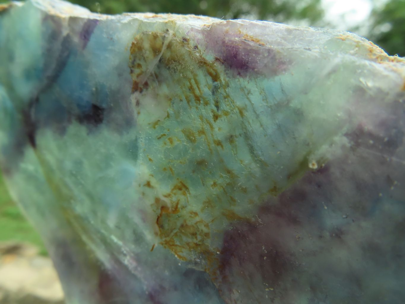 Polished Watermelon Fluorite Slices x 2 From Vis, Namibia - TopRock