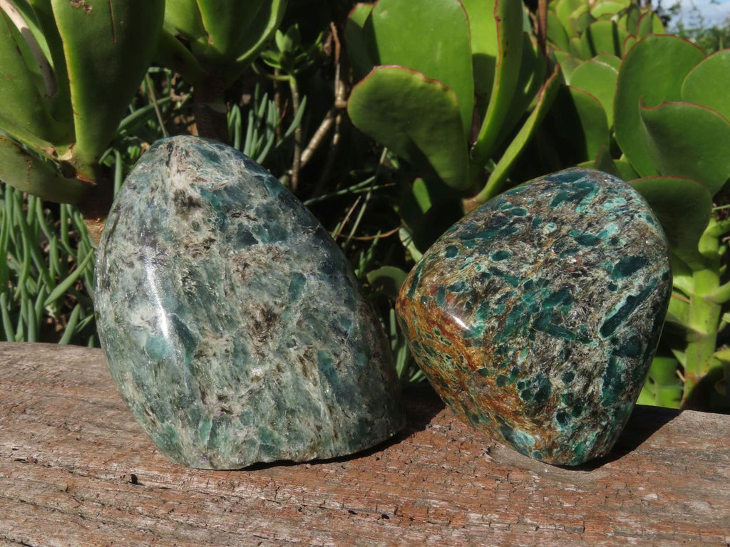 Polished Emeralds In Matrix Free Forms x 2 From Sandawana, Zimbabwe - TopRock