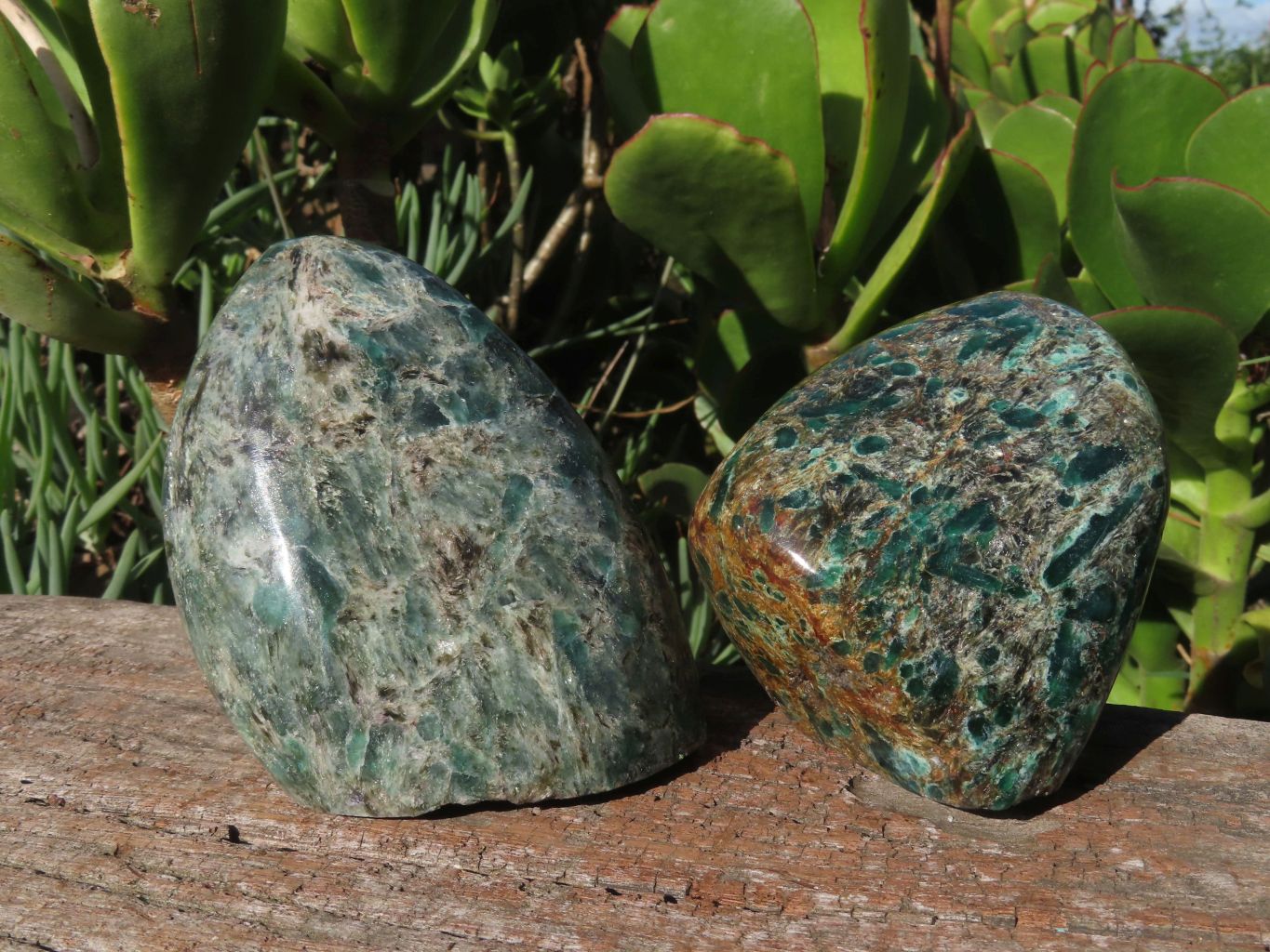 Polished Emeralds In Matrix Free Forms x 2 From Sandawana, Zimbabwe - TopRock