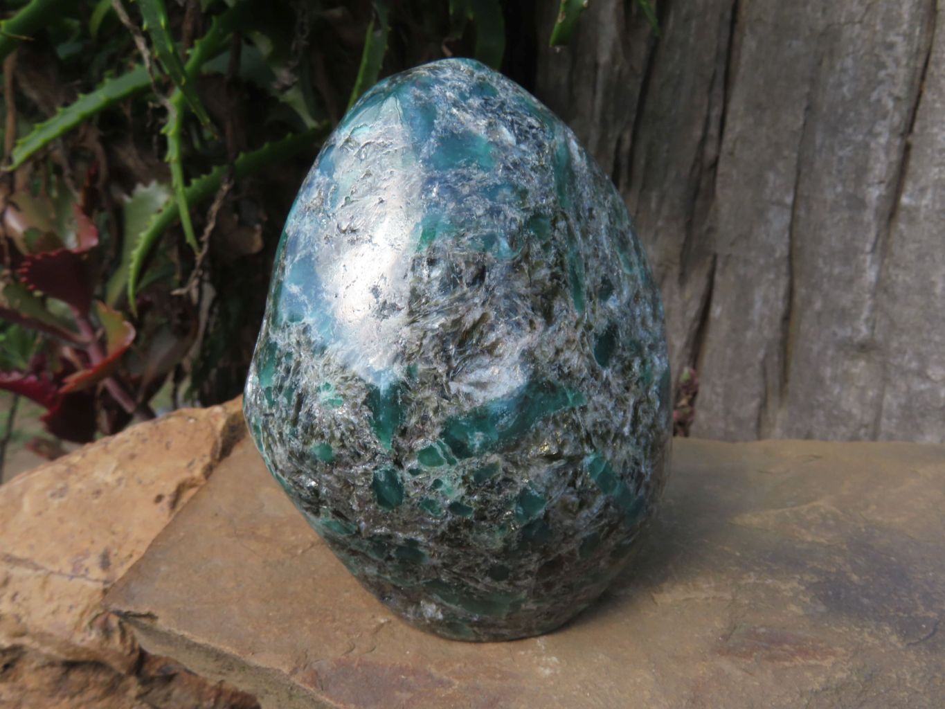 Polished Emeralds In Matrix Free Form x 1 From Zimbabwe - TopRock