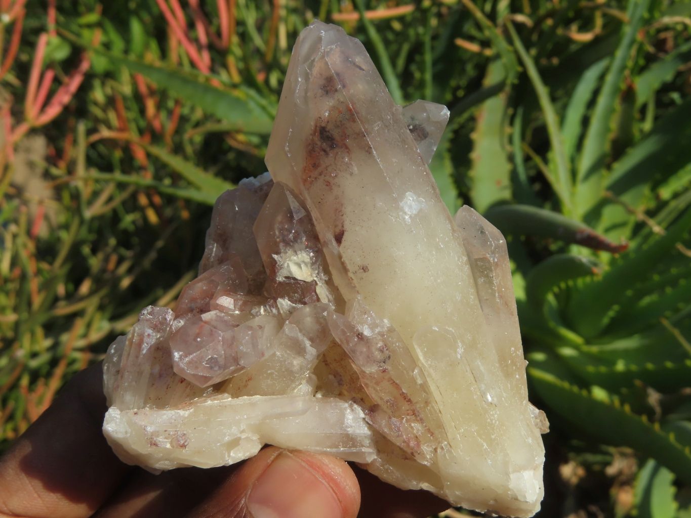 Natural Red Hematoid Phantom Quartz Clusters x 12 From Karoi, Zimbabwe - TopRock