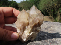 Natural Smokey Cascading Phantom Quartz Clusters x 6 From Luena, Congo - TopRock