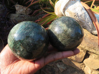 Polished Fuchsite Spheres x 2 From Madagascar - TopRock