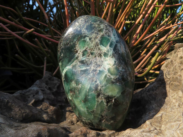 Polished Emeralds In Matrix Free Forms x 2 From Zimbabwe - TopRock